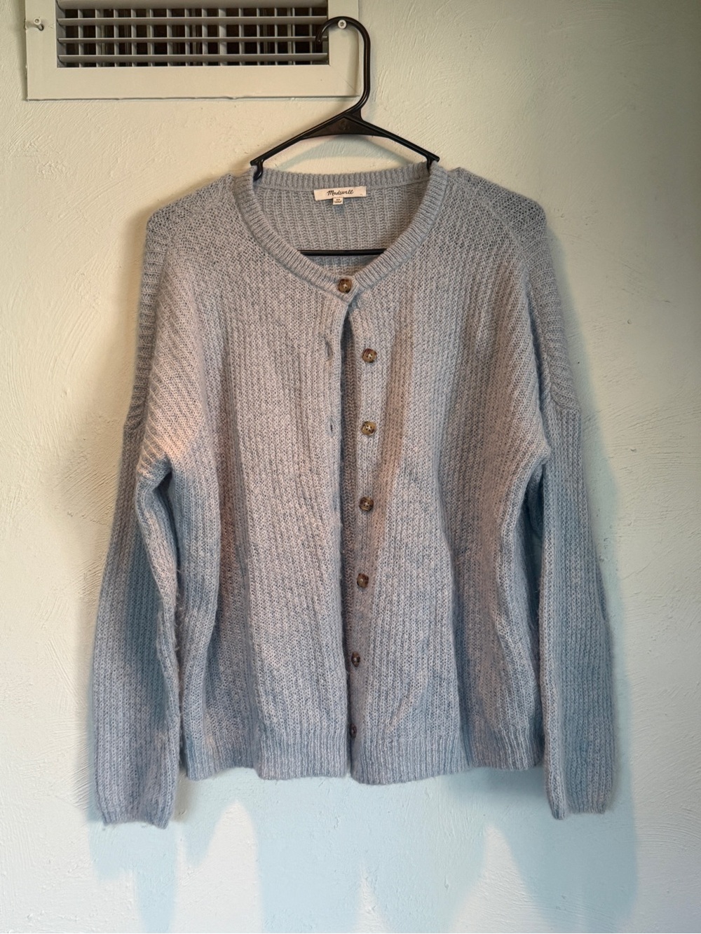 Madewell Button Cardigan XS light blue